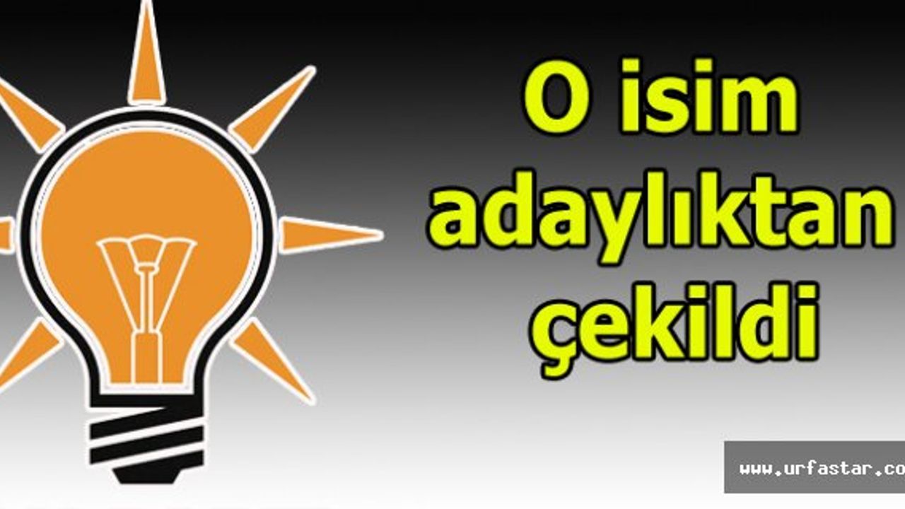 AK Parti Urfa cephesinde flaş gelişme…