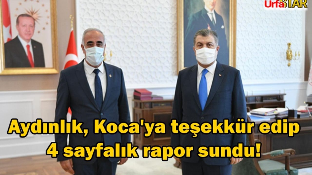 Aziz Aydınlık Fahrettin Koca'yı ziyaret etti