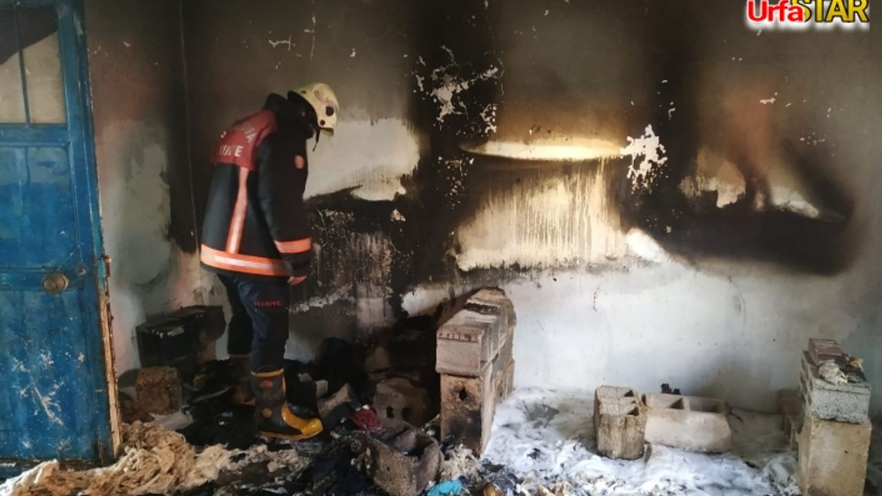 Ceylanpınar'da elektrikli soba evi kül etti