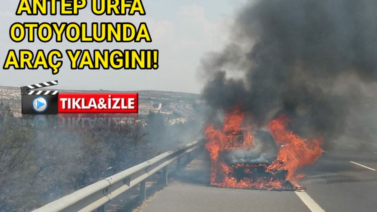 Gurbetçi ailenin aracı cayır cayır yandı..