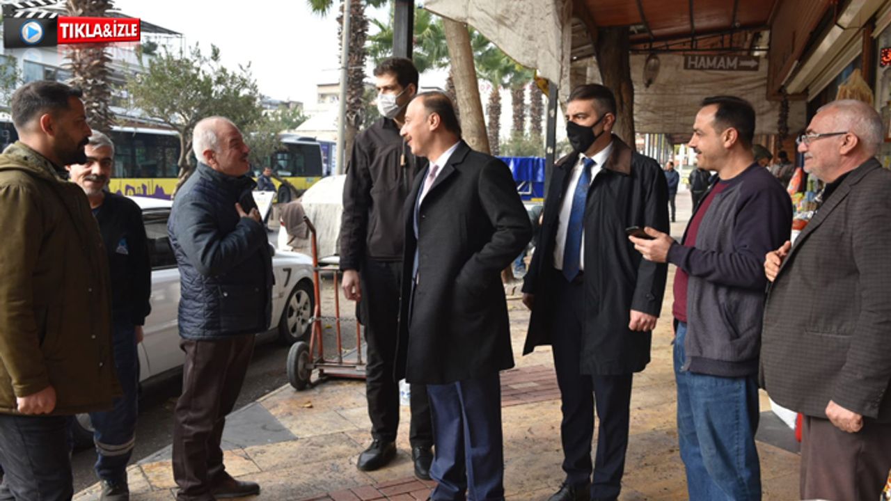 Vali Erin çarşı esnafını ziyaret etti