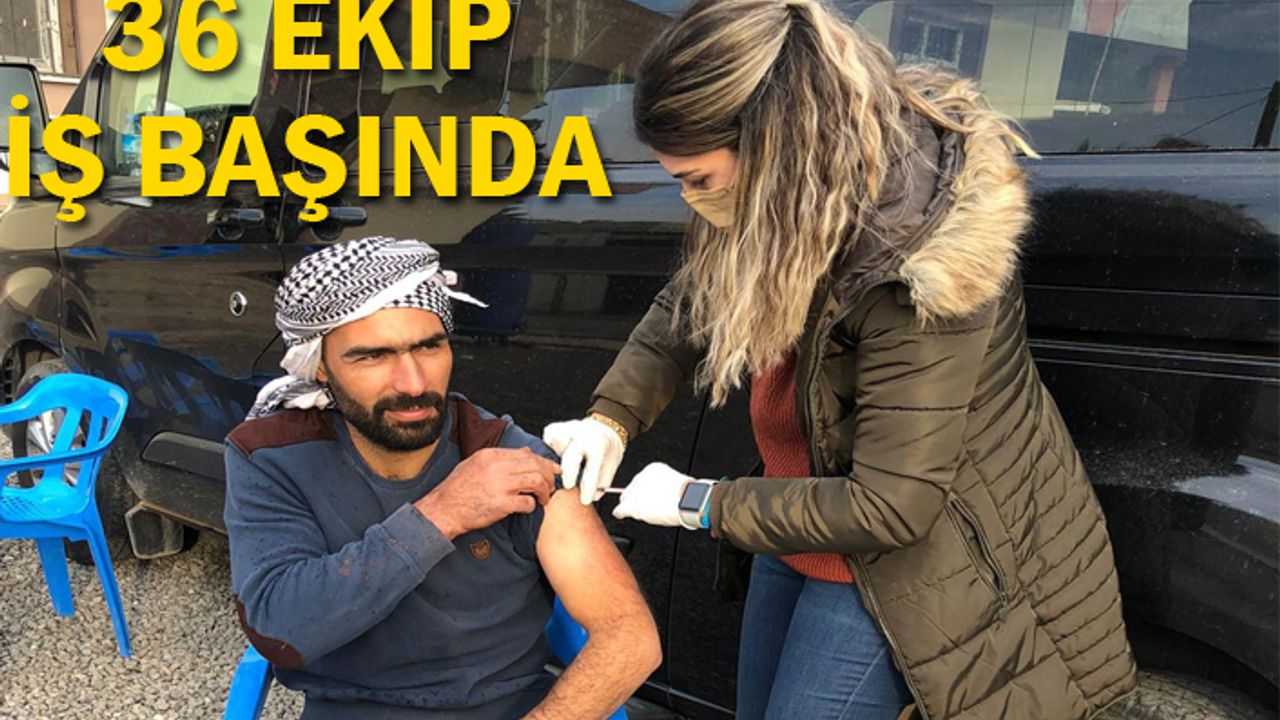 Viranşehir'de ekipler vatandaşları aşılıyor