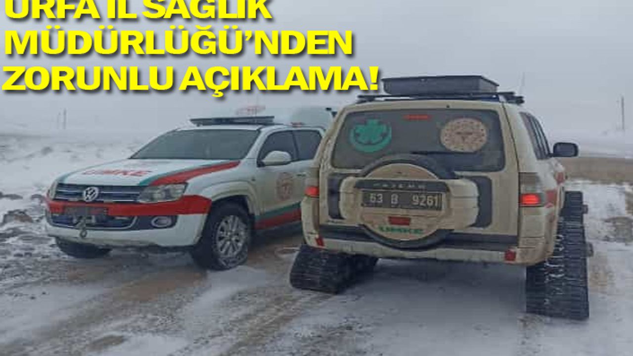 Urfa'da paletli ambulans var mı yok mu?