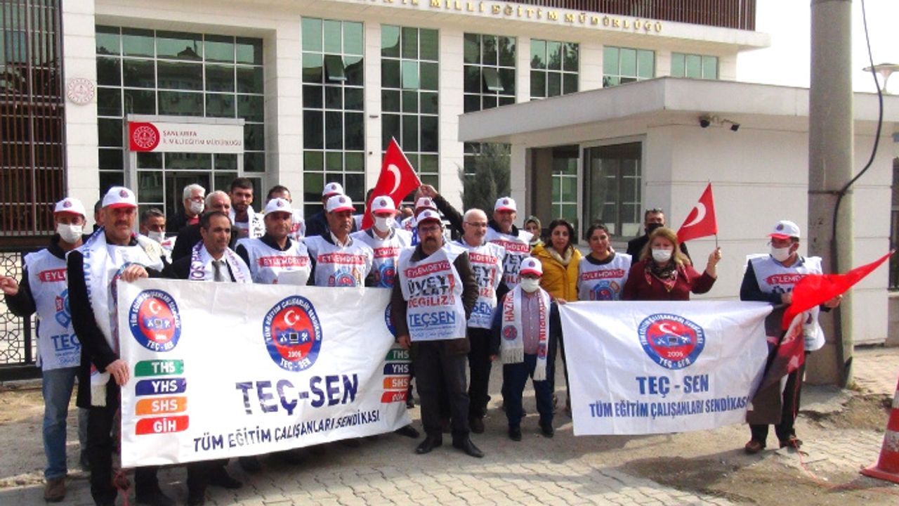 Urfa'da bir sendika üyeleri daha eylem yaptı