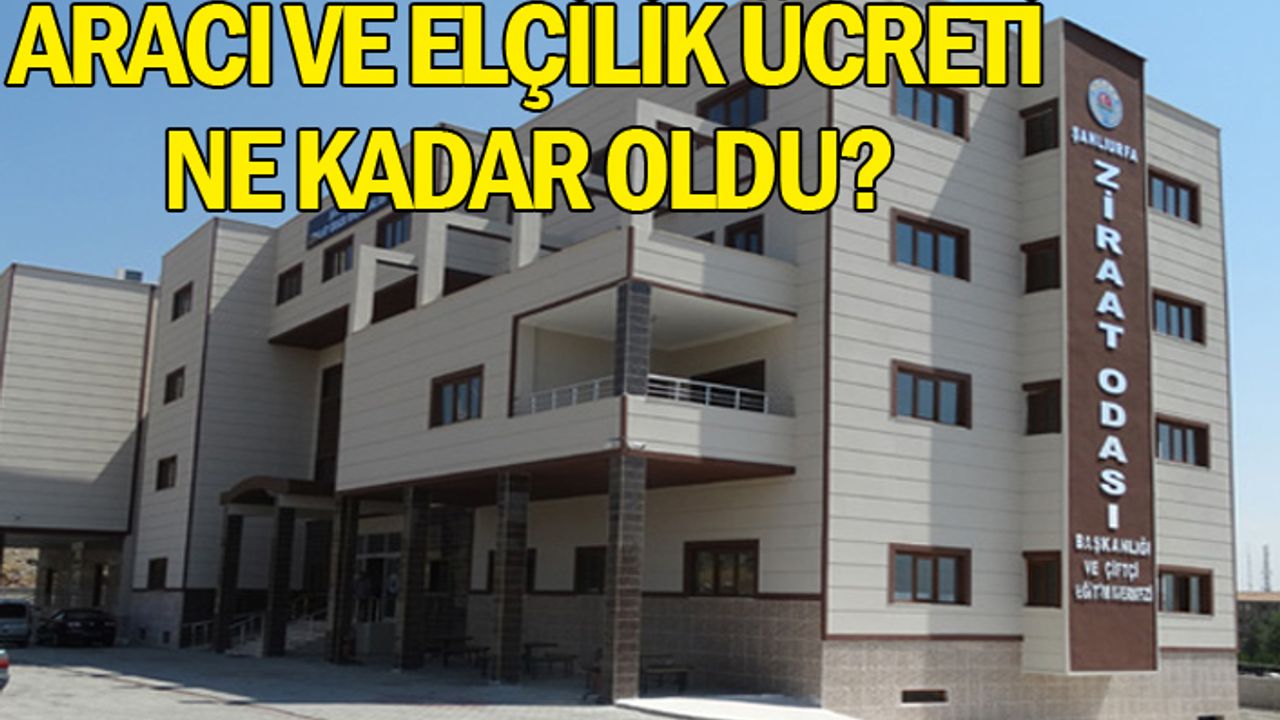 Urfa Ziraat Odası'nda rakam belirlendi