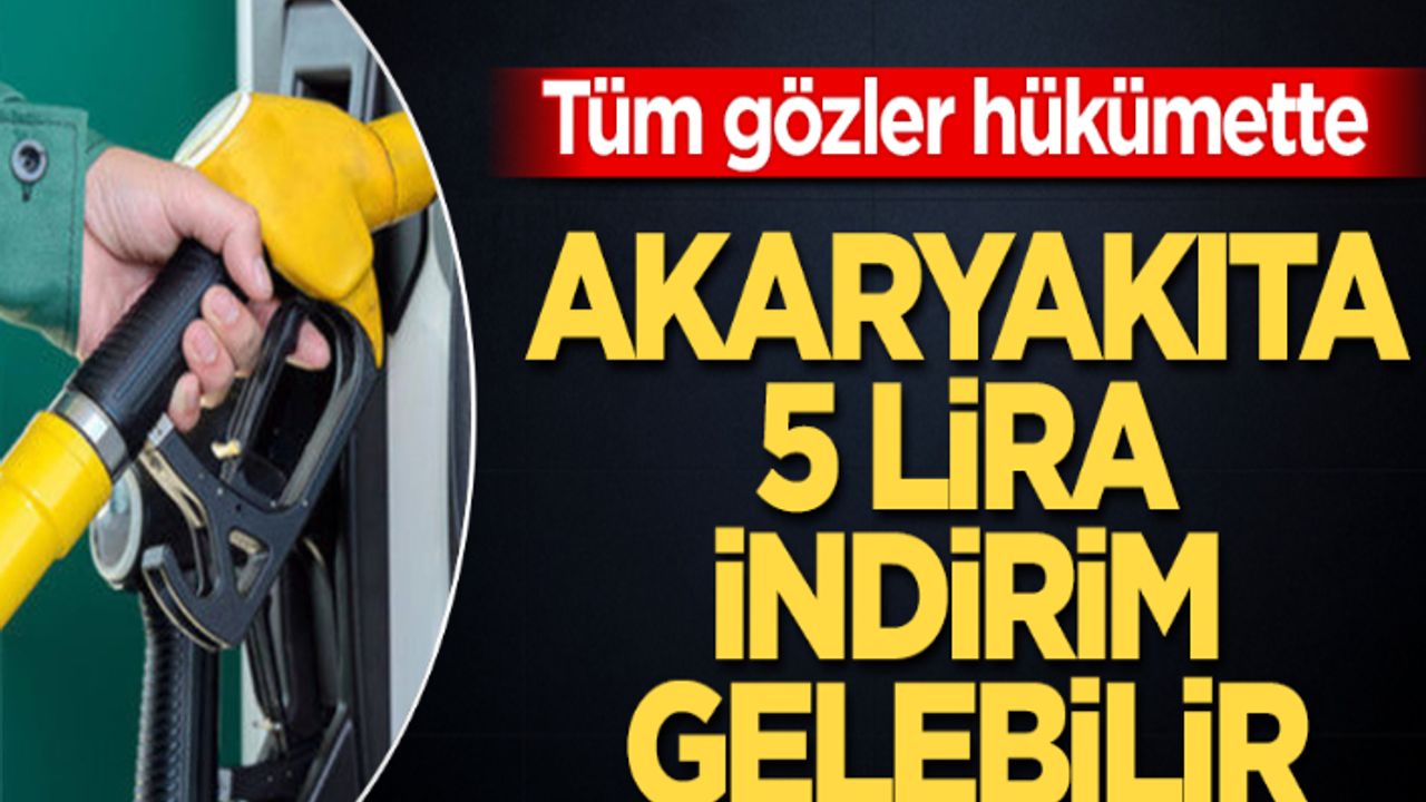 Hükümet evet derse 5 liralık indirim gelebilir