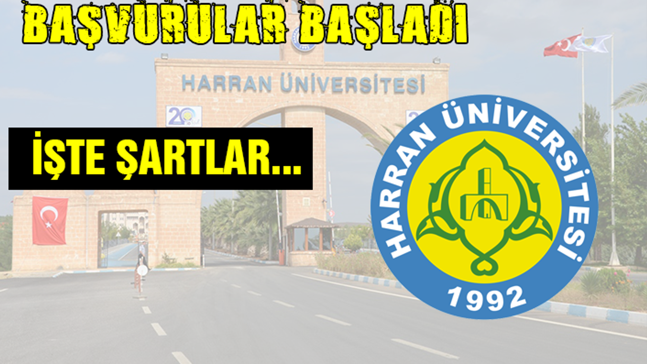 Harran Üniversitesi sözleşmeli personel alıyor