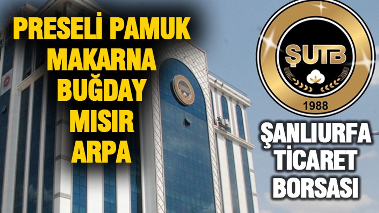 Urfa Borsası'nda pamuk 45 liradan satıldı