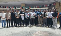 Harran Üniversiteli öğrenciler Refah'taki saldırıyı kınadı
