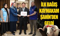 İlk bağış Şahin'den geldi...