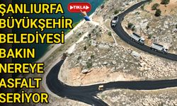 Şanlıurfa Büyükşehir Belediyesi bakın nereye asfalt seriyor!
