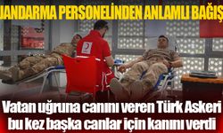 Jandarma personelinden anlamlı bağış