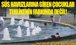 Süs havuzlarına giren çocuklar tehlikenin farkında değil!