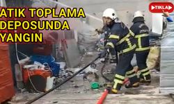 Atık toplama deposunda yangın