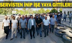 Başkan Düzme işciler ile beraber yürüdü