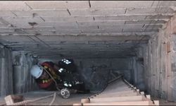 Yavru kedi 12 metrelik boşluktan kurtarıldı