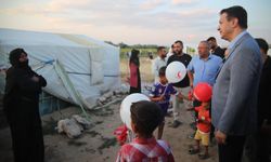 Arıkan Urfalı tarım işçilerini ziyaret etti