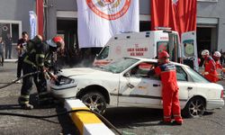 İtfaiye haftasında gerçeği aratmayan tatbikat