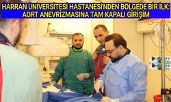 HARRAN ÜNİVERSİTESİ HASTANESİ'NDEN BÖLGEDE BİR İLK: AORT ANEVRİZMASINA TAM KAPALI GİRİŞİM