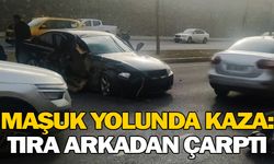 Maşuk yolunda kaza: Araba pert oldu