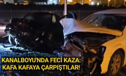 Kanal boyunda feci kaza: Kafa kafaya çarpıştılar