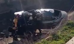 Urfa'da otomobil sulama kanalına uçtu