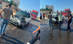 Şanlıurfa'da otomobil yangını ucuz atlatıldı