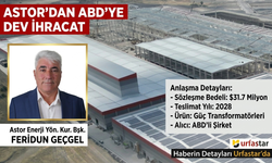 Astor Enerji’den ABD’ye Dev İhracat Hamlesi: 31,7 Milyon Dolarlık Dev Anlaşma!