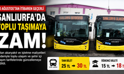 Urfa'da toplu taşımaya zam geldi!