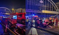 Abide Kavşağı savaş alanına döndü! 3 yaralı, bir araçta yangın