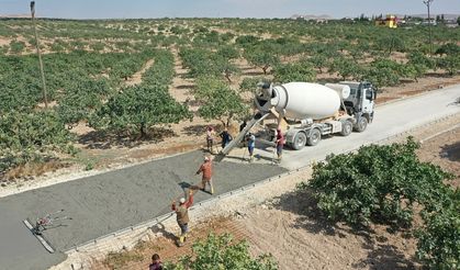 Birecik İlçesinde Çelik Hasırlı Beton Yol Uygulaması