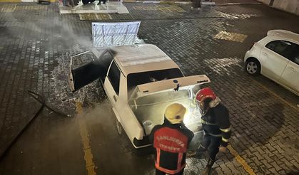 Karaköprü’de Araç Yandı