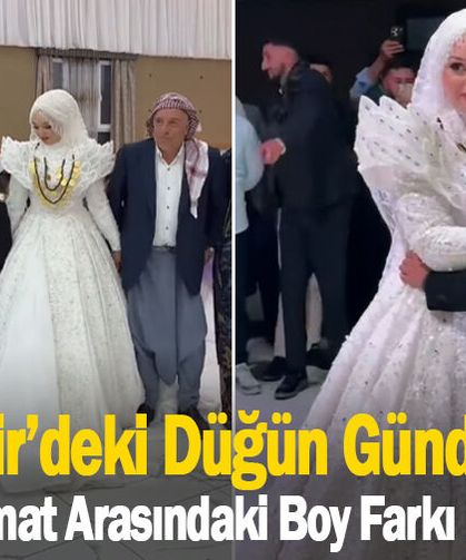 Viranşehir’deki Düğün Gündem Oldu: Gelin ve Damat Arasındaki Boy Farkı Dikkat Çekti