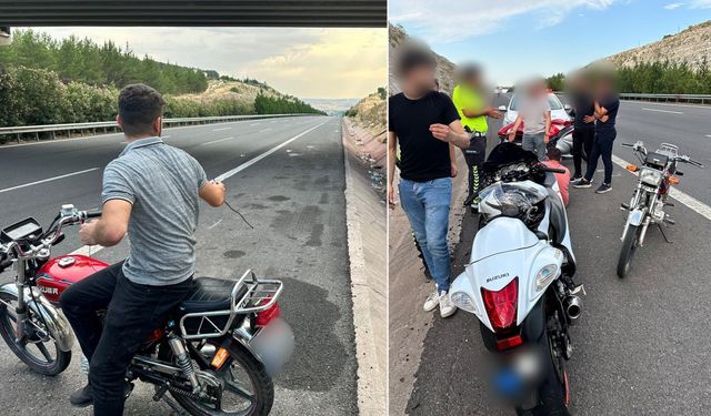Urfa’da yarış yapan motosiklet sürücülerine ceza yağdı