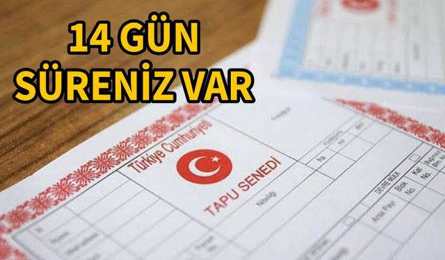 Bakanlıktan tapu sahiplerine kritik uyarı!