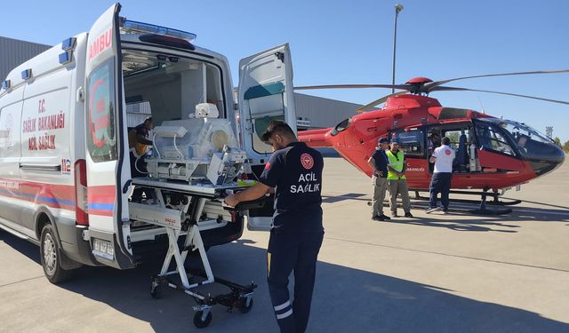 2.5 aylık bebek helikopterle Urfa'dan Ankara'ya sevk edildi