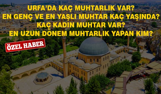 Urfa'daki muhtarlarla ilgili çarpıcı detaylar...