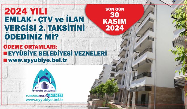 Eyyübiye Belediyesi son gün için uyardı