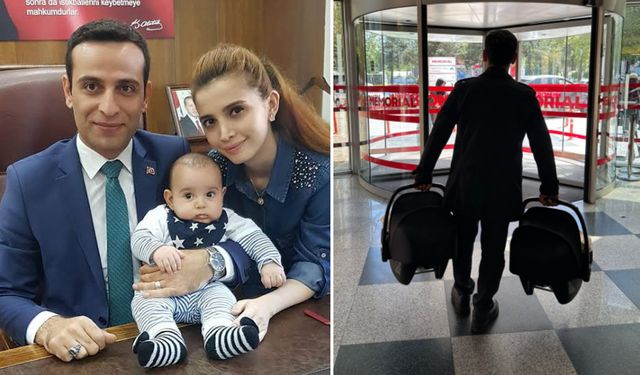 Harran'ın eski kaymakamı ikiz babası oldu