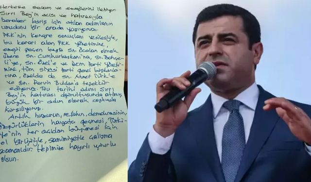 Selahattin Demirtaş fesihle ilgili mektup yazdı