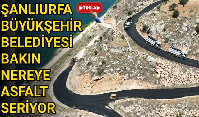 Şanlıurfa Büyükşehir Belediyesi bakın nereye asfalt seriyor!