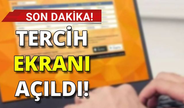 YKS tercih işlemleri başladı!