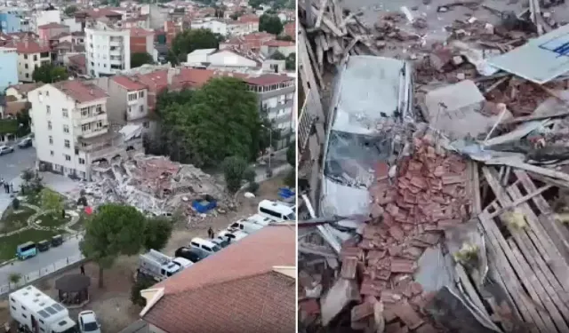 Depremin etkisi gün ağarınca ortaya çıktı