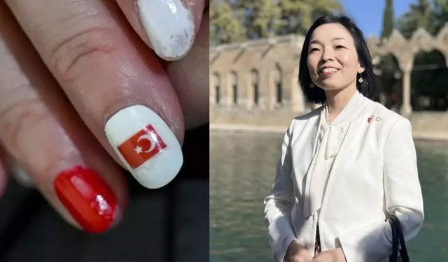 Japon Prenses tırnaklarına Türk Bayrağı kazıdı