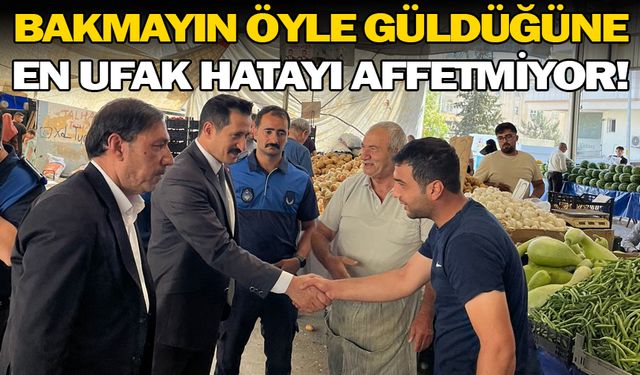 Bir pazarcı yerinden oldu...