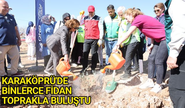 Karaköprü'de binlerce fidan toprakla buluştu