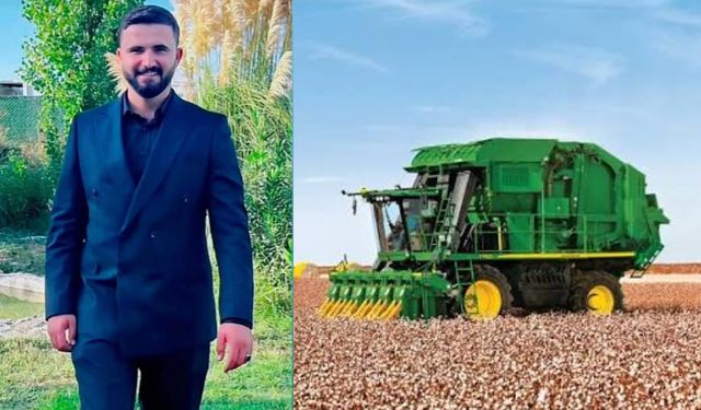 Urfa'da acı olay: pamuk biçme makinesine takıldı