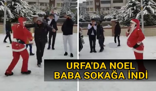 Urfa'da kar yağışı renkli görüntülere neden oluyor