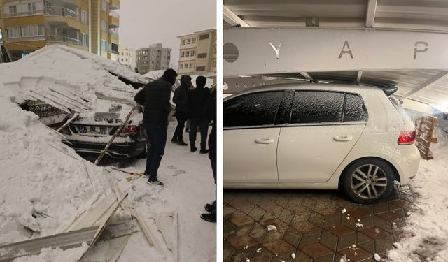 Karaköprü'de tente yıkıldı: onlarca araç zarar gördü