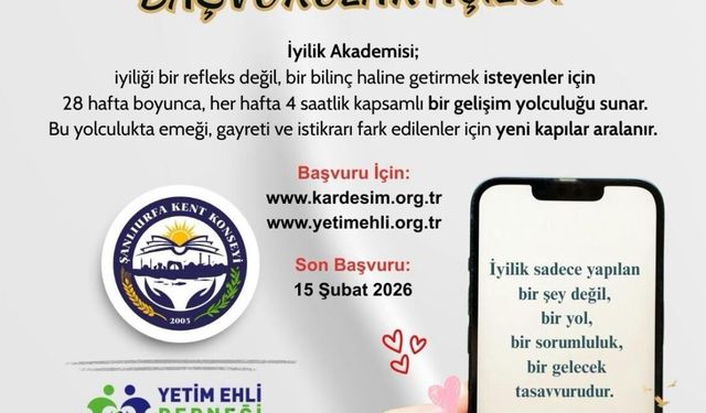 İyilik Akademisi başvuruları başladı